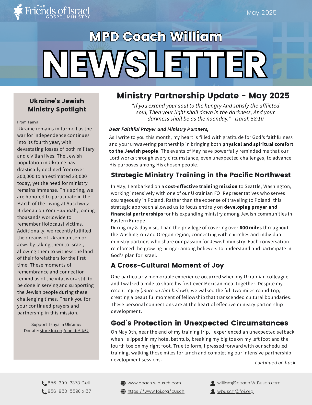 May 2025 Newsletter